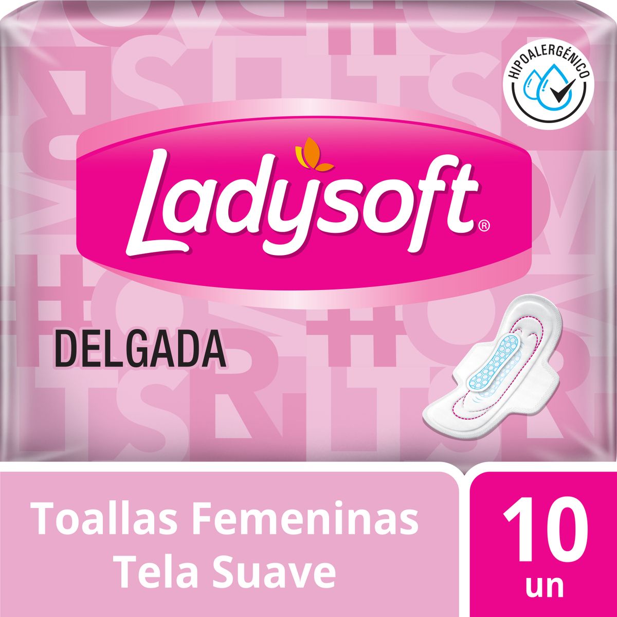 LADYSOFT - Toallas Higiénicas Ladysoft Delgada con Alas Empaque 10 Und