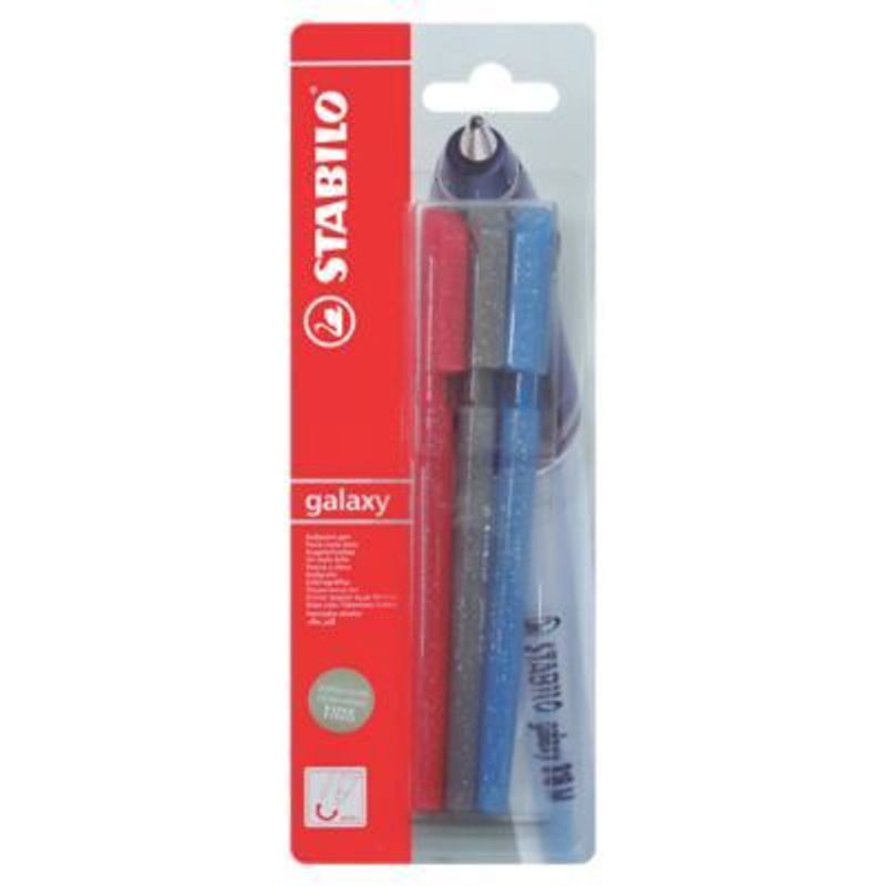 STABILO - Lapiceros Stabilo Galaxy 818 Punta Fina Blíster 3 Und
