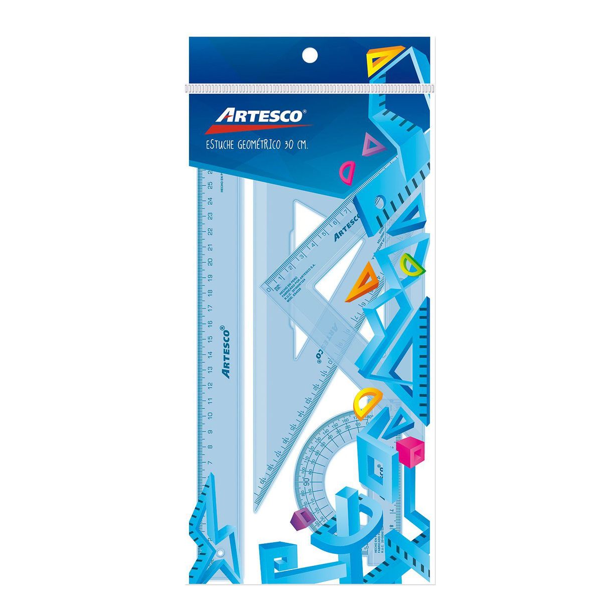 ARTESCO - Estuche Geométrico Artesco 30cm Empaque 4 Und