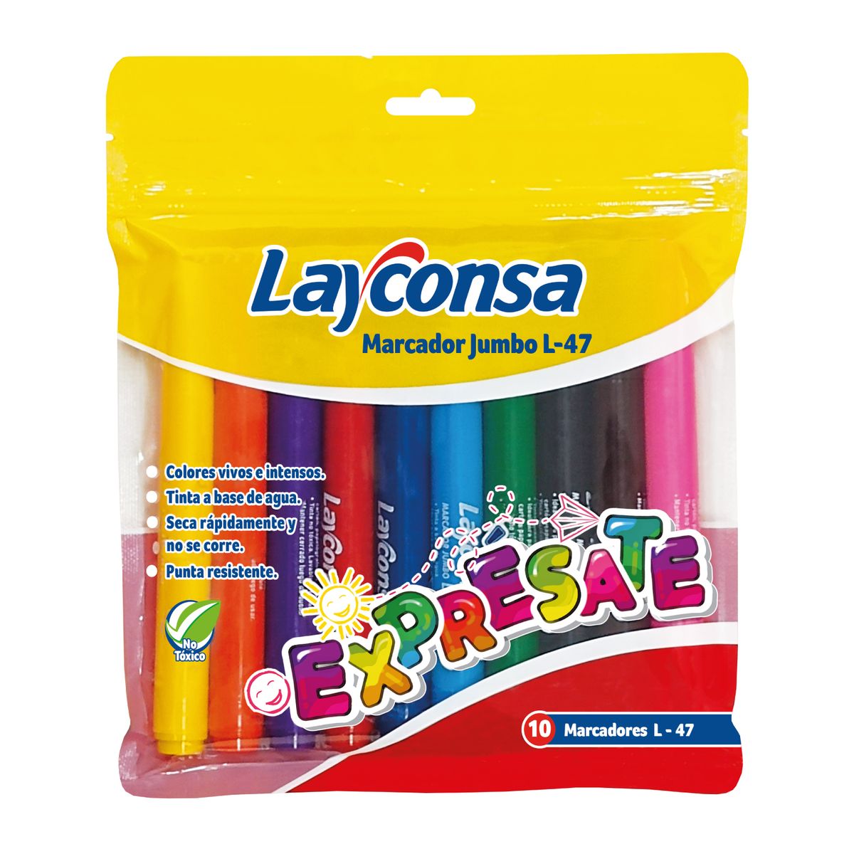 LAYCONSA - Plumones Layconsa Jumbo 47 Empaque 10 Und