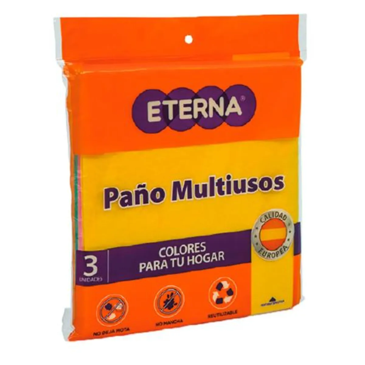 ETERNA - Paños Multiusos Antibacteriales Eterna Empaque 3 Und