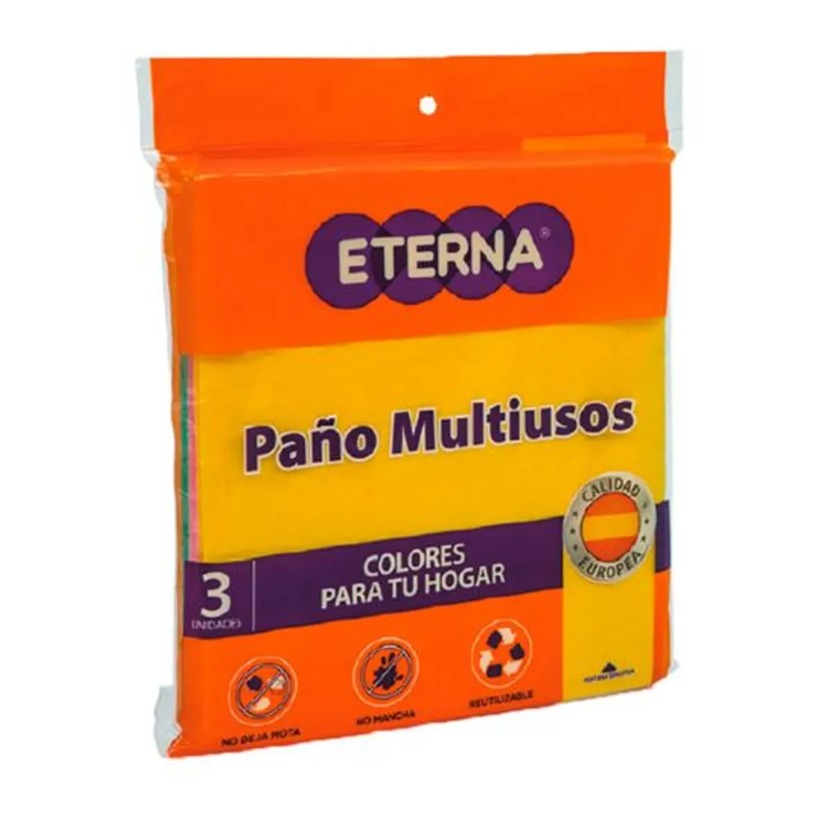 ETERNA - Paños Multiusos Antibacteriales Eterna Empaque 3 Und