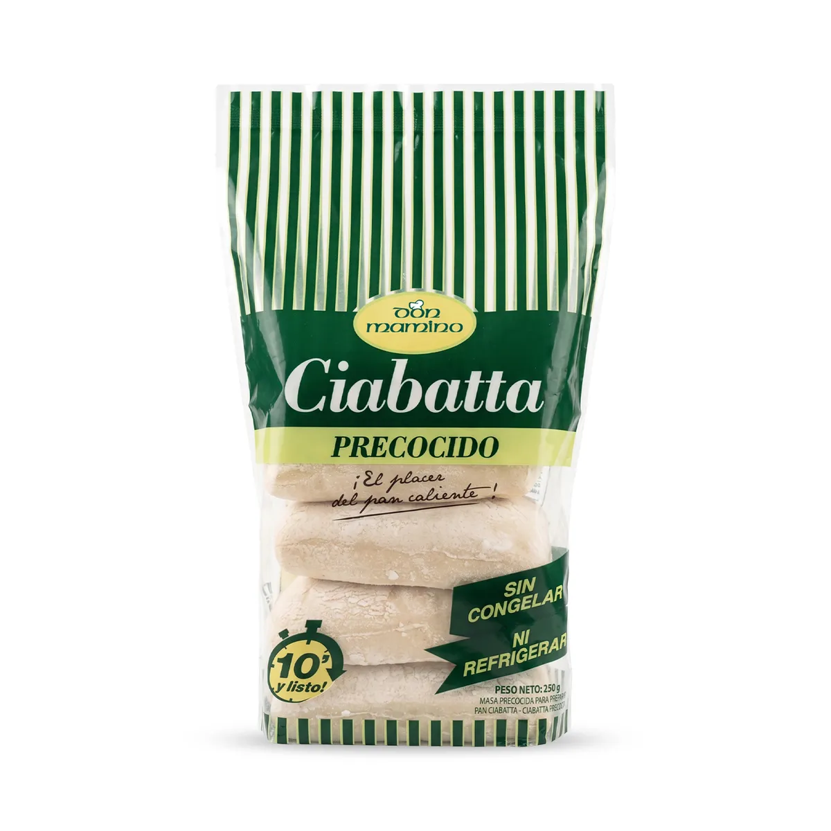 DON MAMINO - Pan Ciabatta Precocido Don Mamino Bolsa 250 g