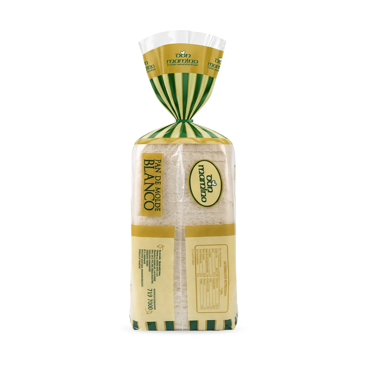 DON MAMINO - Pan de Molde Blanco sin Corteza Don Mamino Bolsa 560 g