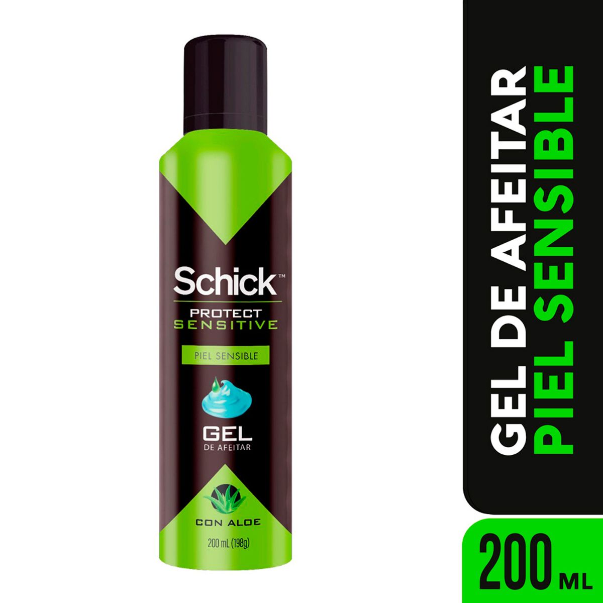SCHICK - Gel de Afeitar Schick Piel Sensible Envase 200 mL