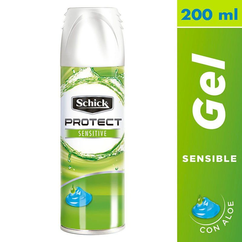 SCHICK - Gel para Afeitar Piel Sensible Protect Schick 200 mL