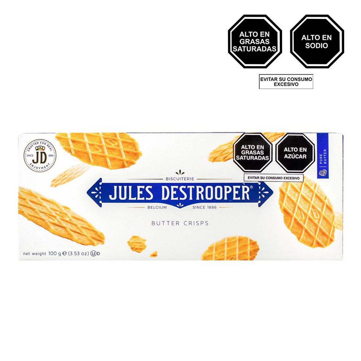 JULES DESTROOPER - Galleta Crocante Mantequilla Julies Destrooper 100 g