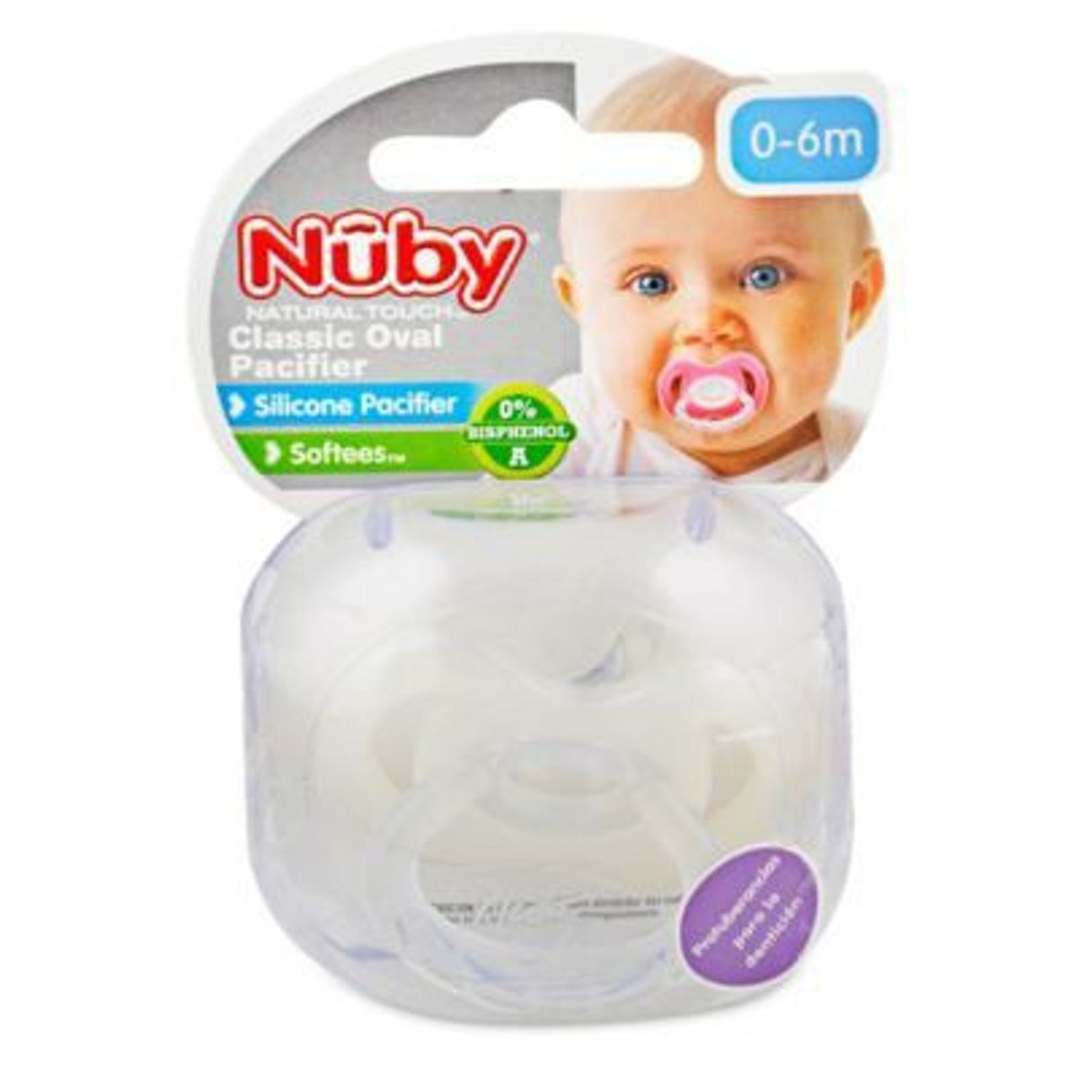 NUBY - Chupón Clásico con Agarrador Nuby 6- 8 Meses