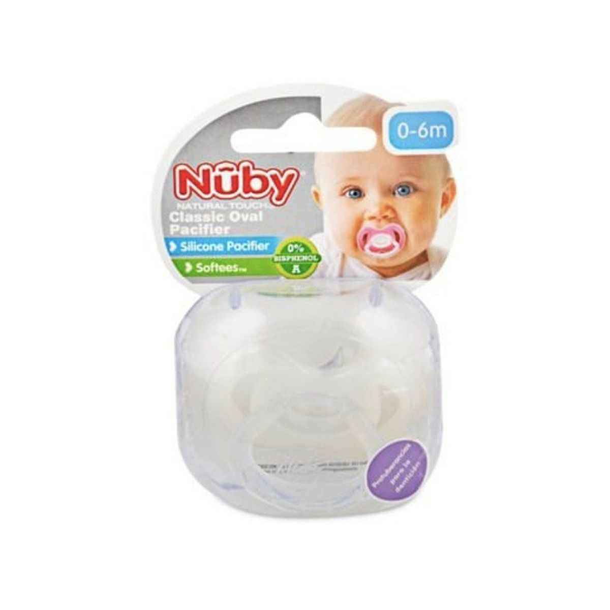 NUBY - Chupón Clásico con Agarrador Nuby 6- 8 Meses