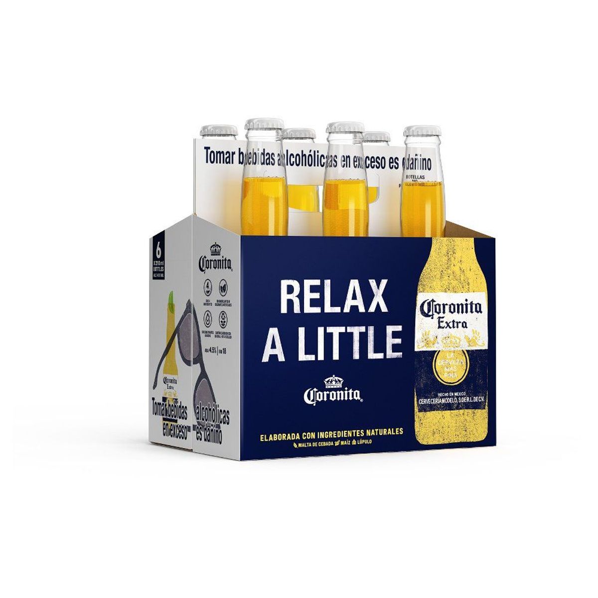 CORONA - Cerveza Coronita Sixpack Botella 210 mL