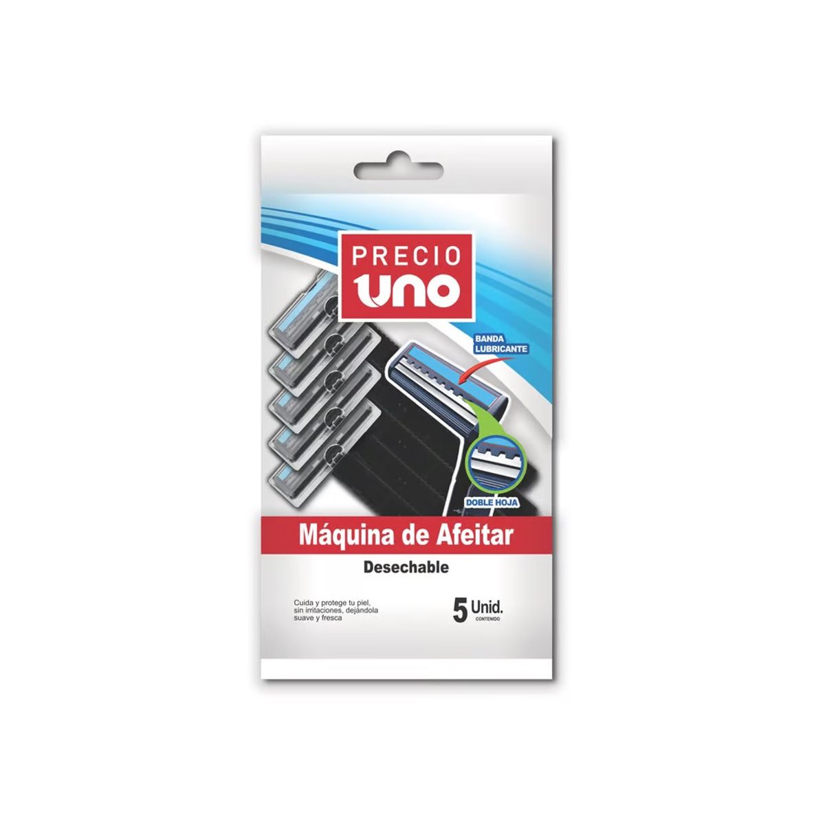 PRECIO UNO - Máquina de Afeitar Precio Uno Empaque 5 Und