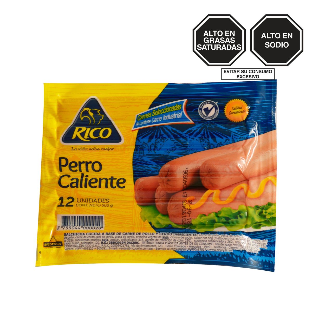 RICO - Perro Caliente Rico Empaque 500 g