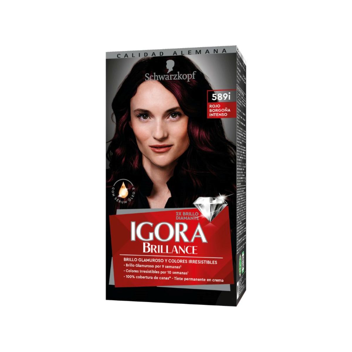 IGORA BRILLANCE - Tinte Igora Brillance Tono 589I Rojo Borgoña Intenso