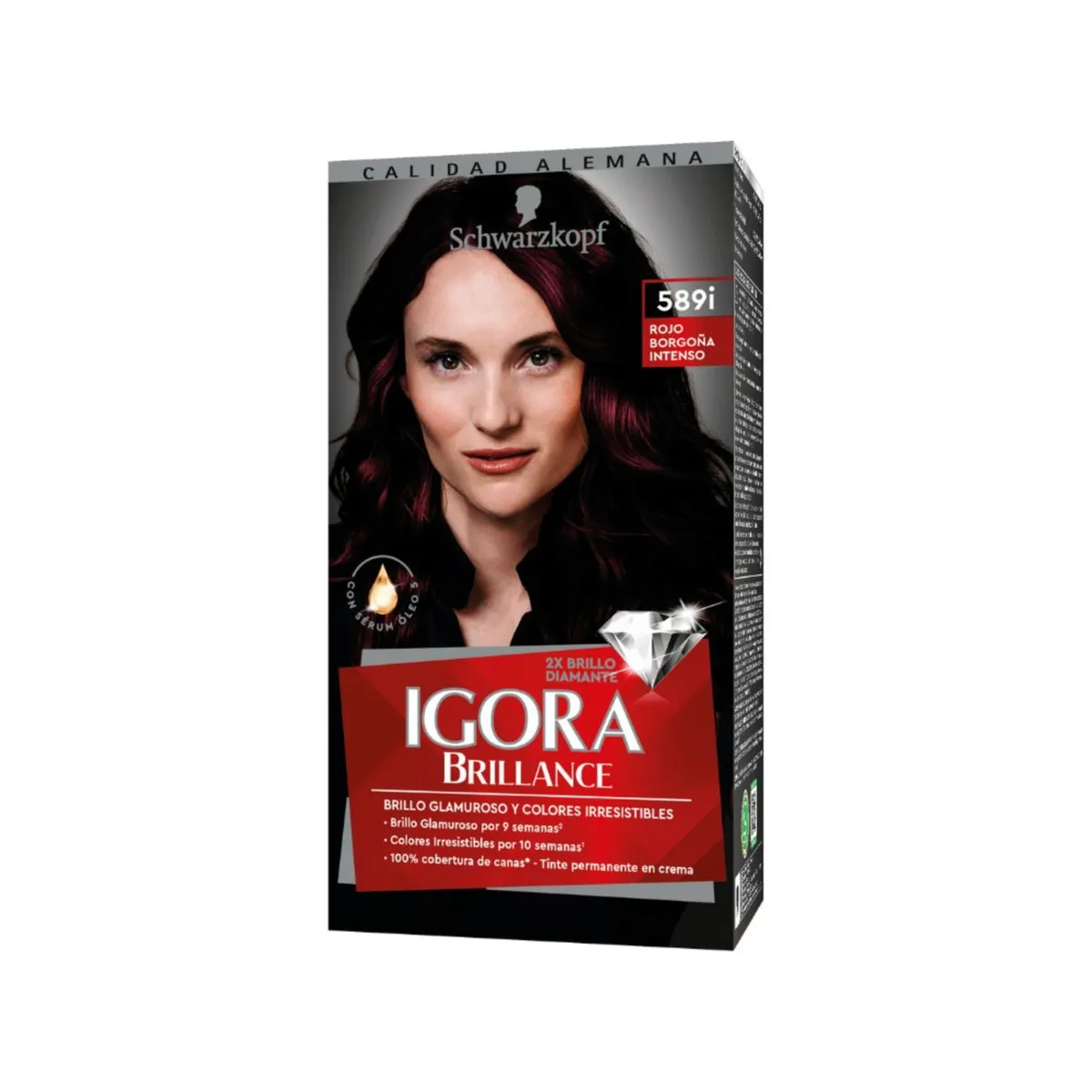 IGORA BRILLANCE - Tinte Igora Brillance Tono 589I Rojo Borgoña Intenso