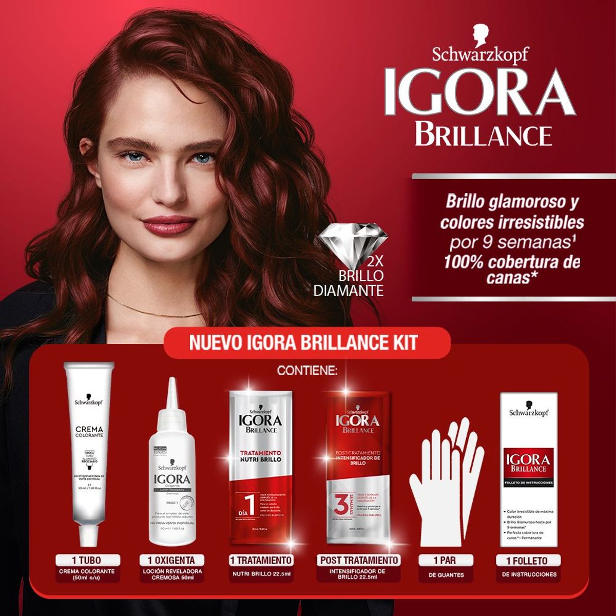 IGORA VITAL - Tinte Igora Brilliance Tono 8.01 Rubio Claro Cenizo