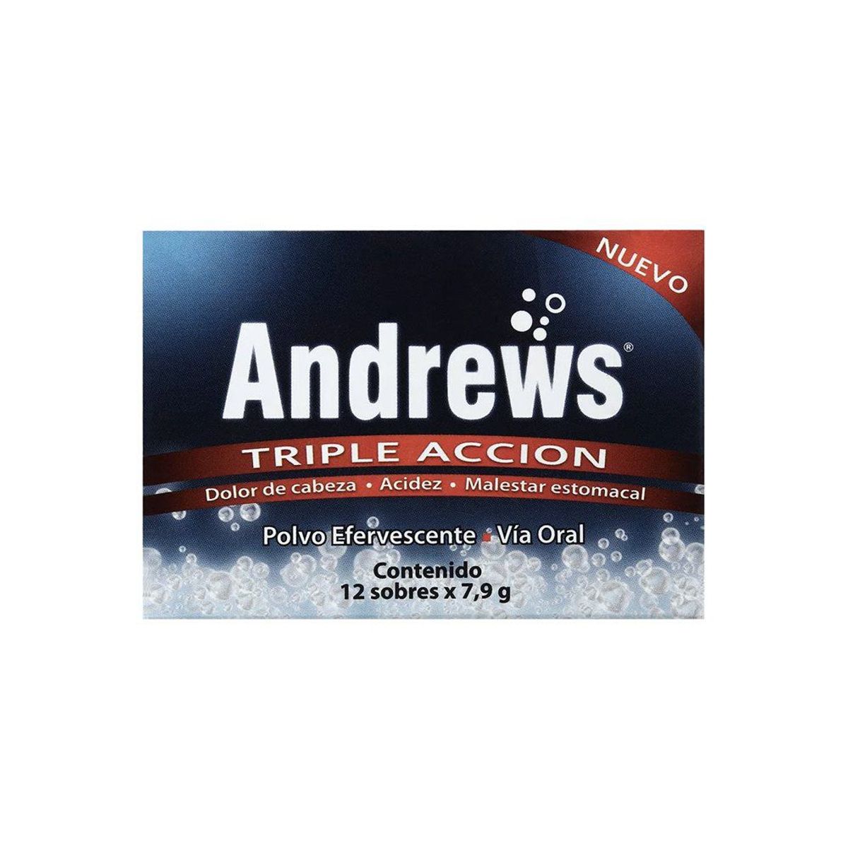 SAL DE ANDREWS - Polvo Efervescente Andrews Triple Acción Caja 12 Sobres