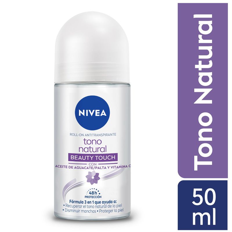 NIVEA - Desodorante Nivea Roll On Aclarado Natural Beauty Envase 50 mL