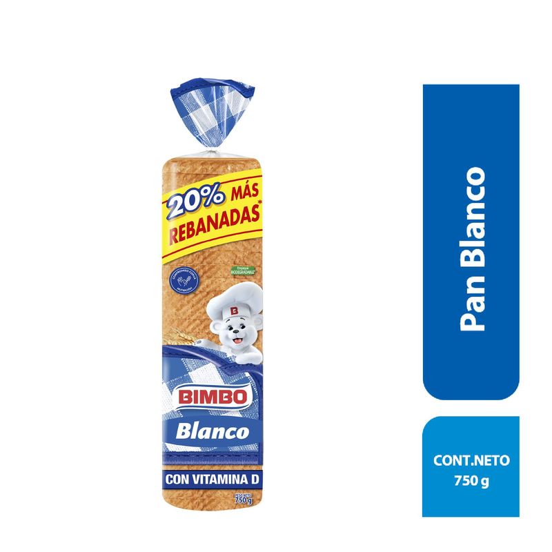 BIMBO - Pan de Molde Blanco Xl Bimbo 750 g