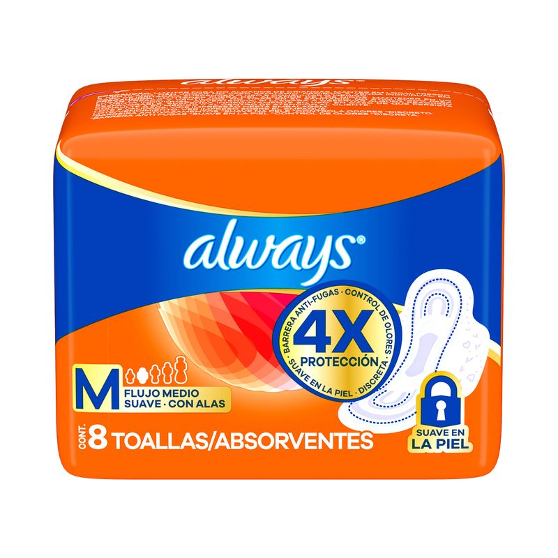 ALWAYS - Toallas Higiénicas Always Día Pink Empaque 8 Und