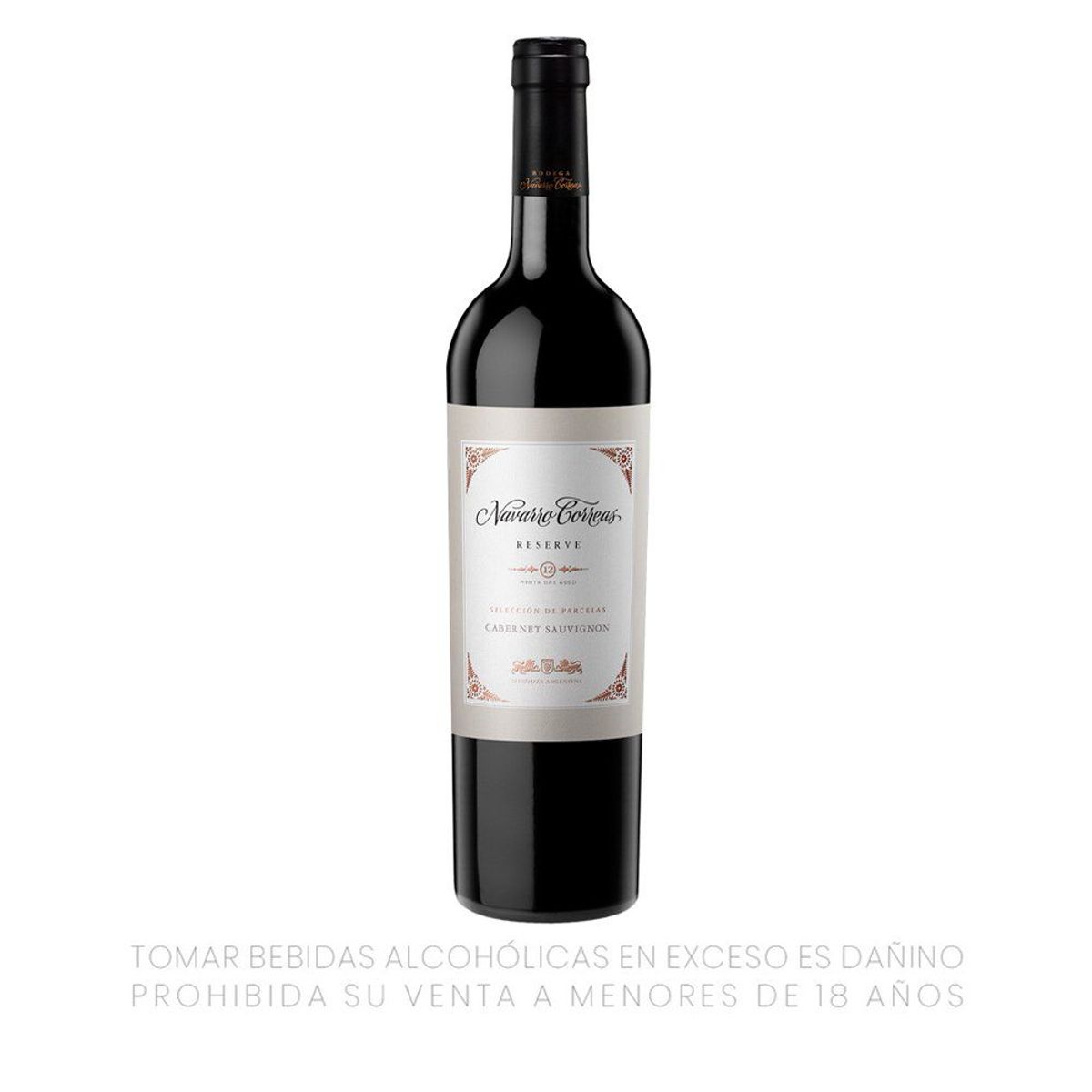 NAVARRO CORREAS - Vino Tinto Navarro Correas Selección de Parcelas Cabernet Sauvignon Botella 750 mL