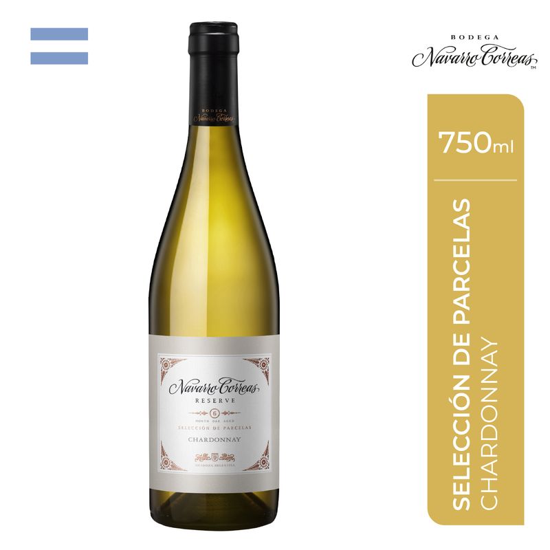NAVARRO CORREAS - Vino Blanco Navarro Correas Selección de Parcelas Chardonnay Botella 750 mL
