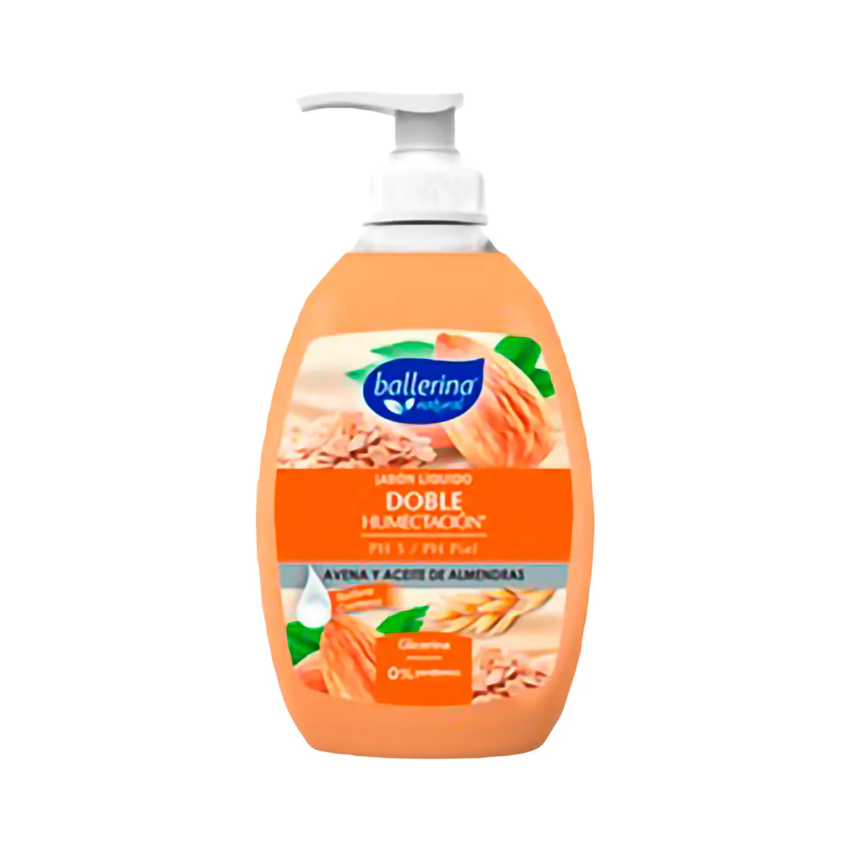 BALLERINA - Jabón Líquido Ballerina Avena Aceite Almendras Envase 350 mL