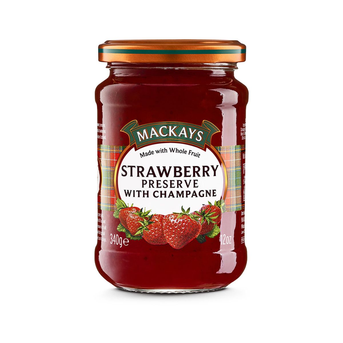 MACKAYS - Mermelada de Fresa Mackays con Champagne Envase 340 g