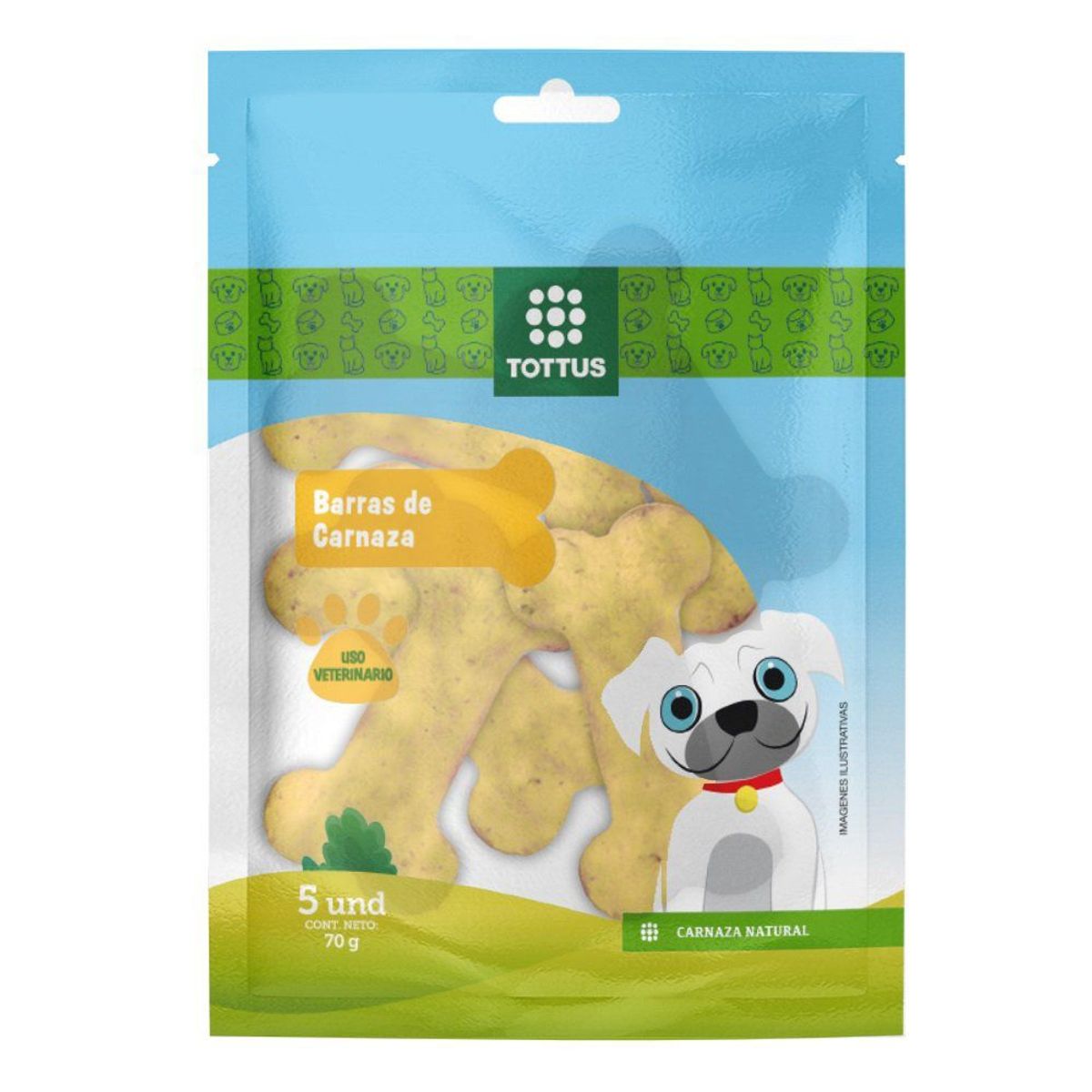 TOTTUS - Galletas Gruesas para Mascota Tottus Doypack 8 Und