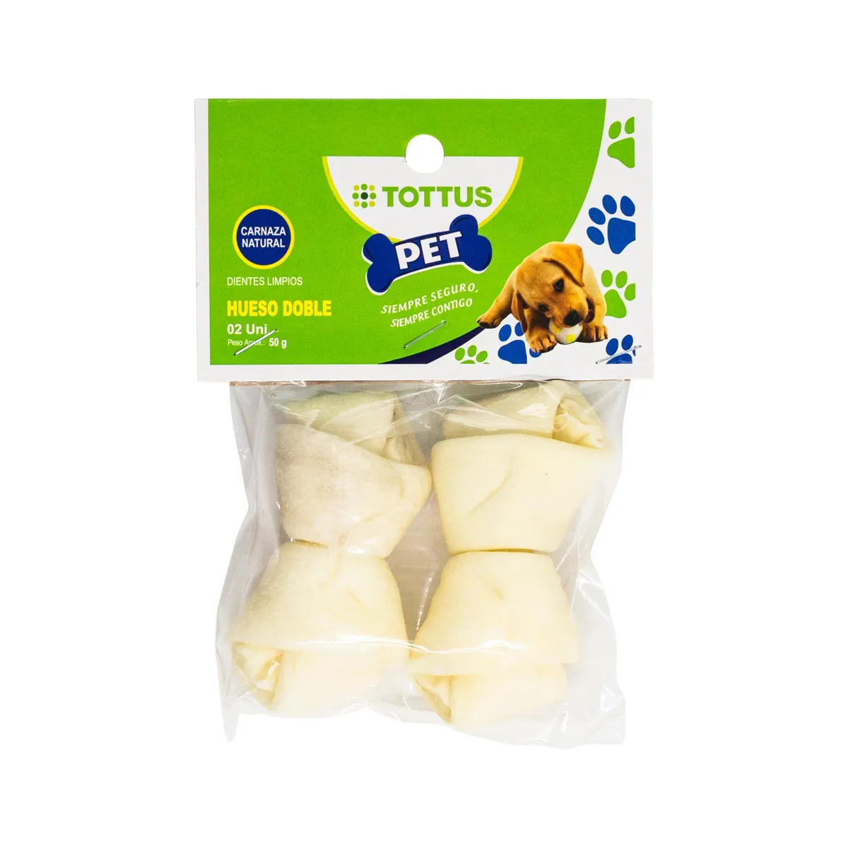 TOTTUS - Huesos de Carnaza para Mascota Tottus Empaque 2 Und