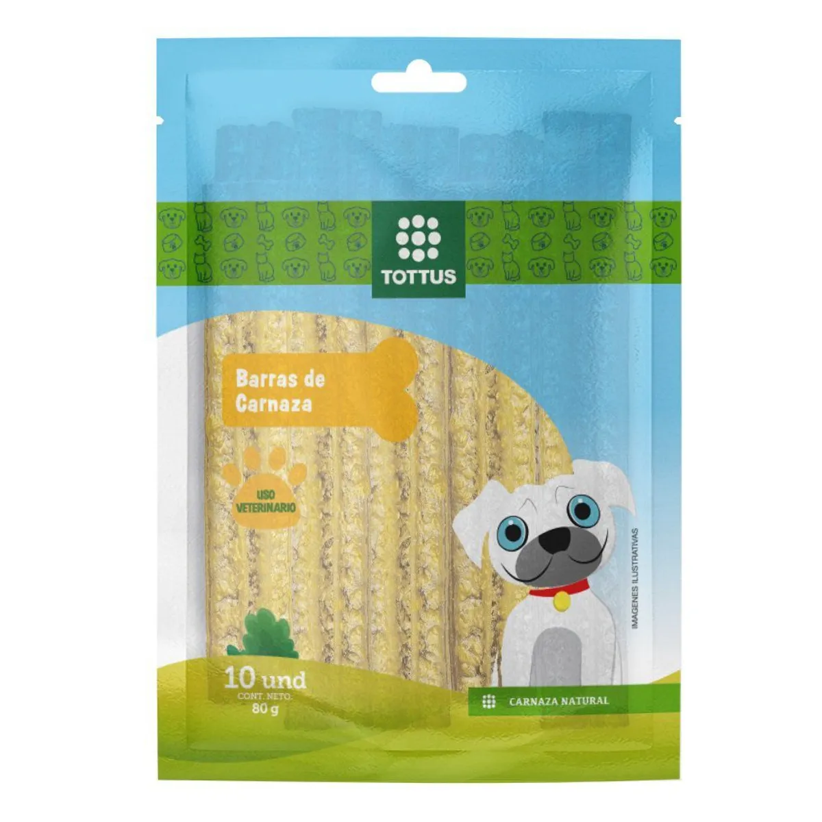 TOTTUS - Snack Barras de Carnaza Tottus Empaque 10 Und