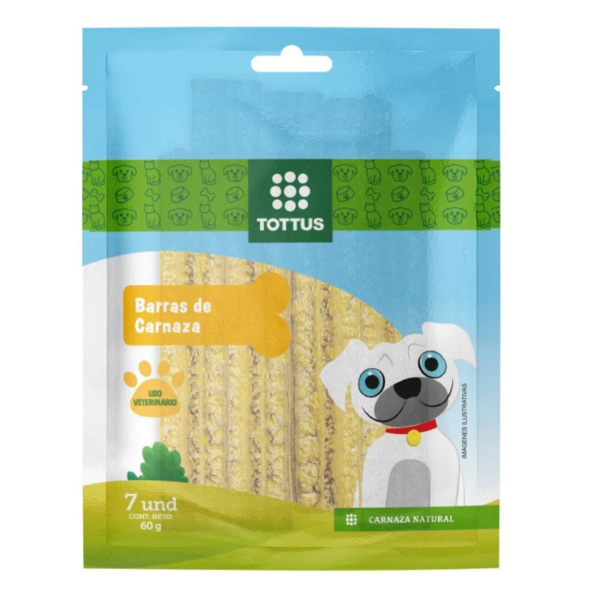 TOTTUS - Snack Barras de Carnaza Tottus Empaque 7 Und