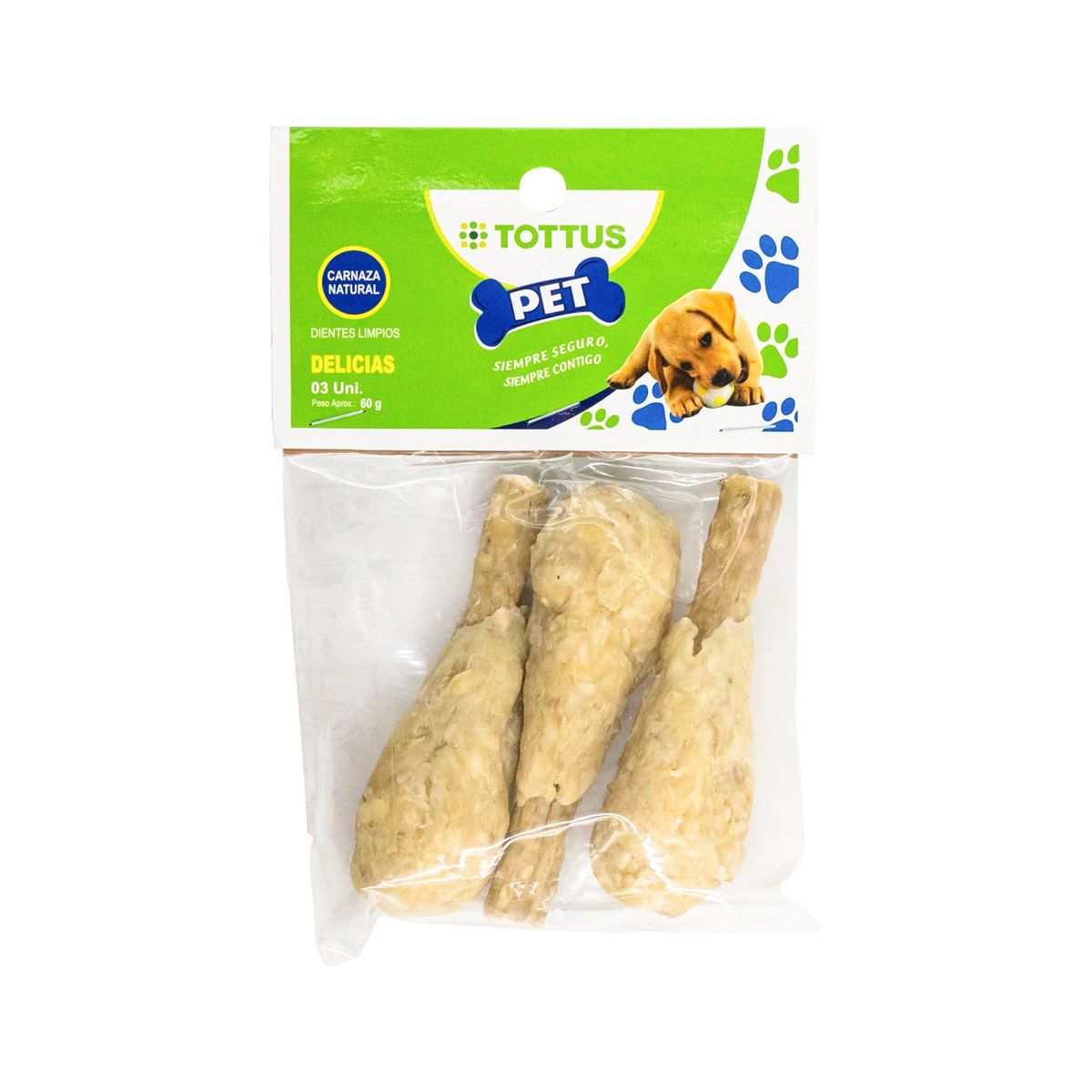 TOTTUS - Carnaza Natural para Perros Tottus Empaque 2 Und