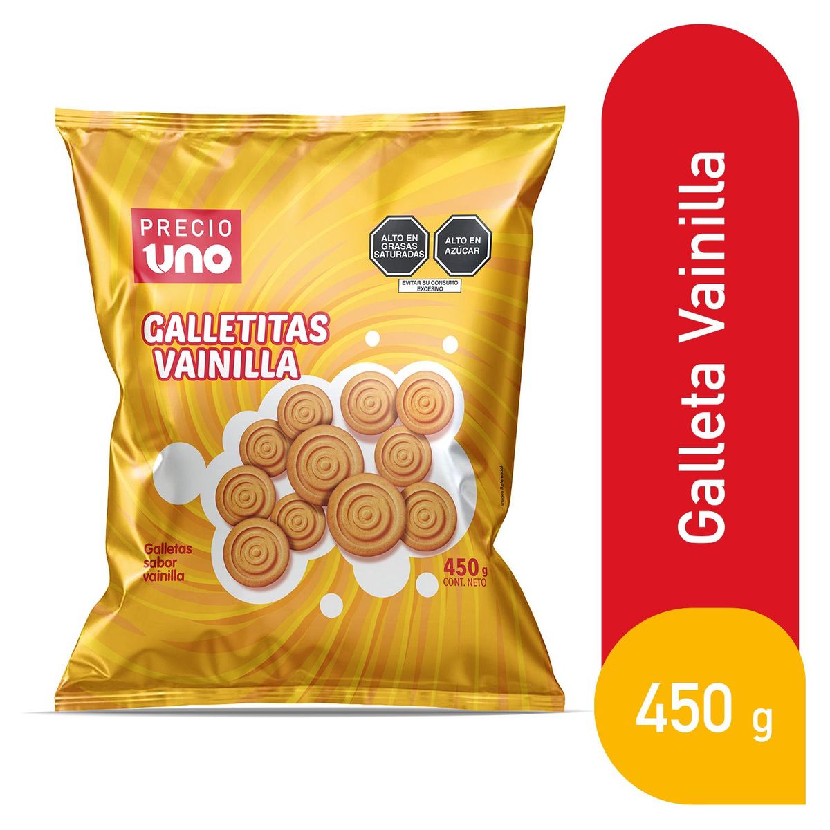 PRECIO UNO - Galleta de Vainilla Precio Uno Empaque 450 g
