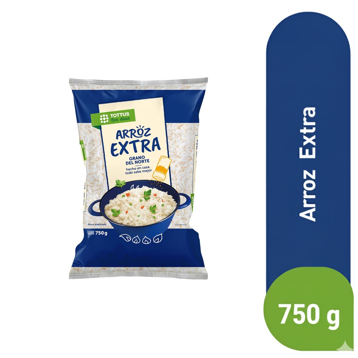 TOTTUS - Arroz Extra Tottus Bolsa 750 g