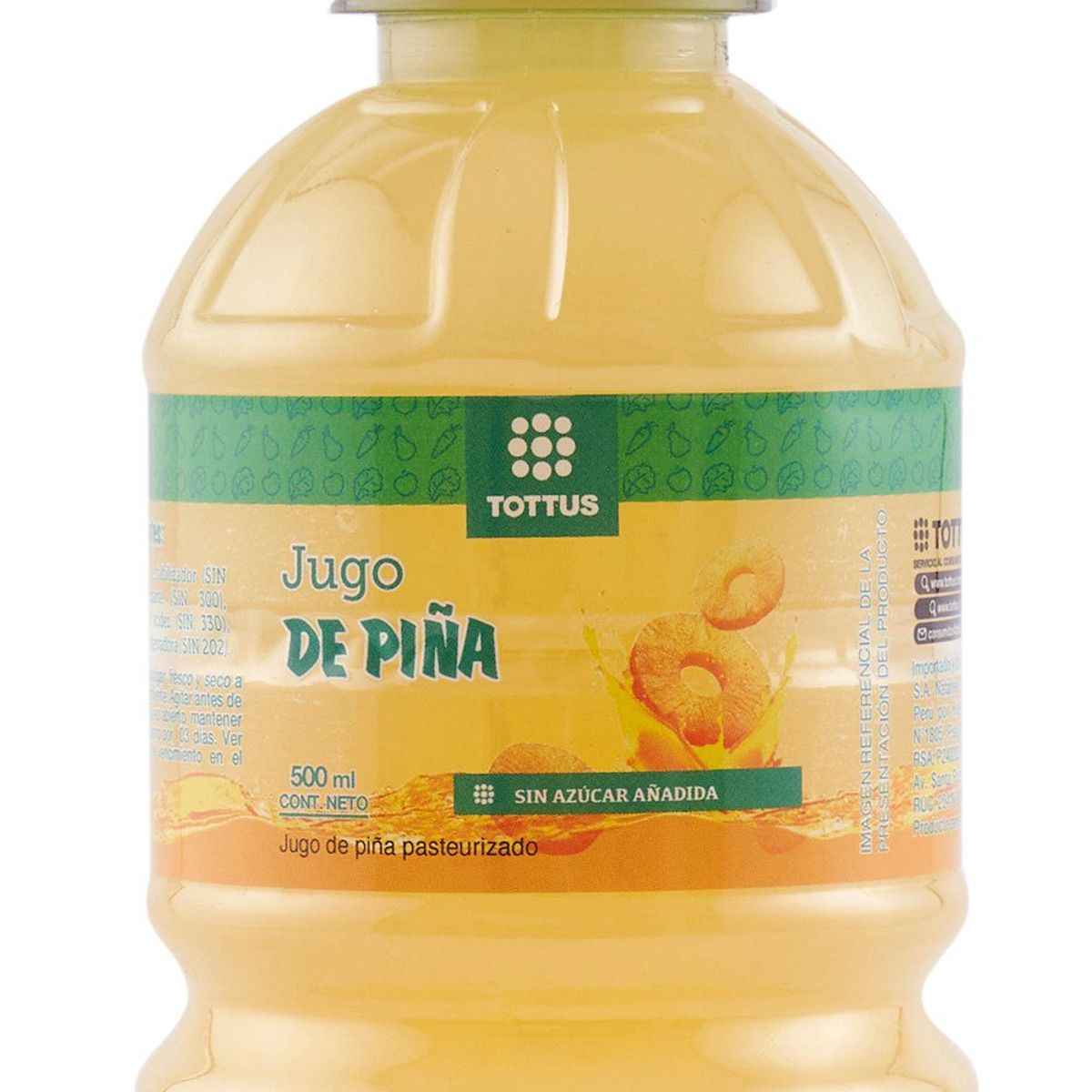 TOTTUS - Jugo Pasteurizado De Piña Tottus Botella 500 mL