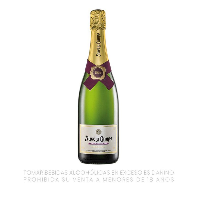 JUVE Y CAMPS - Cava Brut Juve y Camps Cinta Púrpura Botella 750 mL
