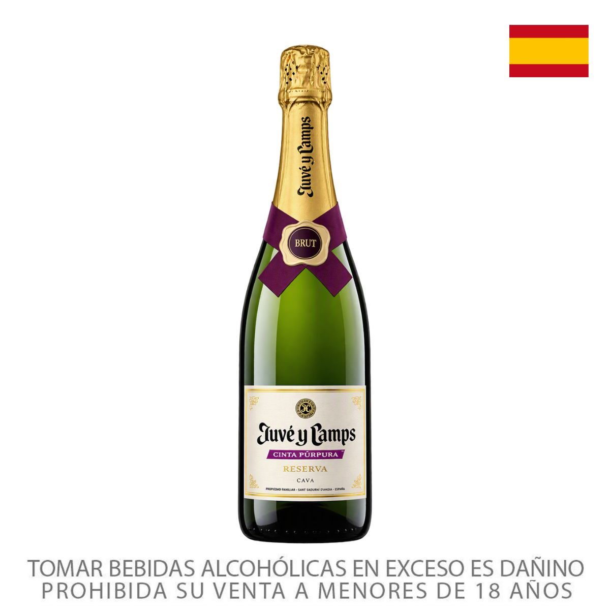 JUVE Y CAMPS - Espumante Juve y Camps Cinta Púrpura Brut Botella 750 mL