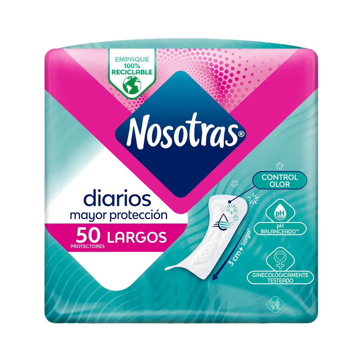 NOSOTRAS - Protectores Diarios Nosotras Largos Empaque 50 Und