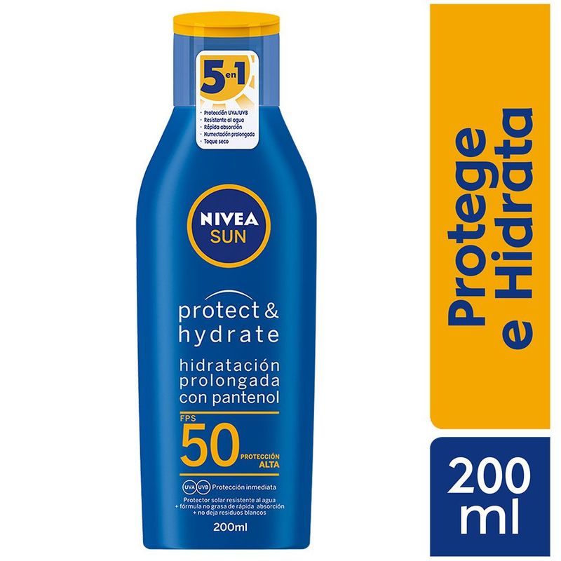 NIVEA - Bloqueador Nivea Protege Hidrata FPS50 Envase 200 mL