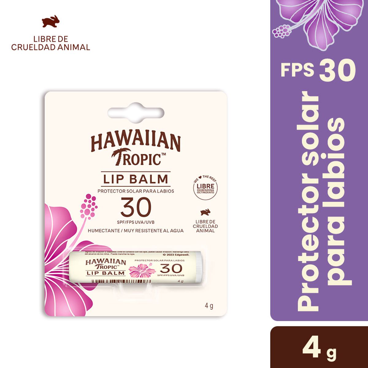 HAWAIIAN TROPIC - Protector Labial Hawaiian Tropic Coco FPS30 Envase 4 g