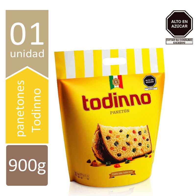 TODINNO - Panetón Todinno en Bolsa 900 g