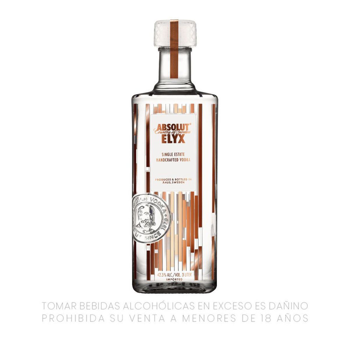 ABSOLUT - Vodka Absolut Elyx 33.4° Botella 750 mL