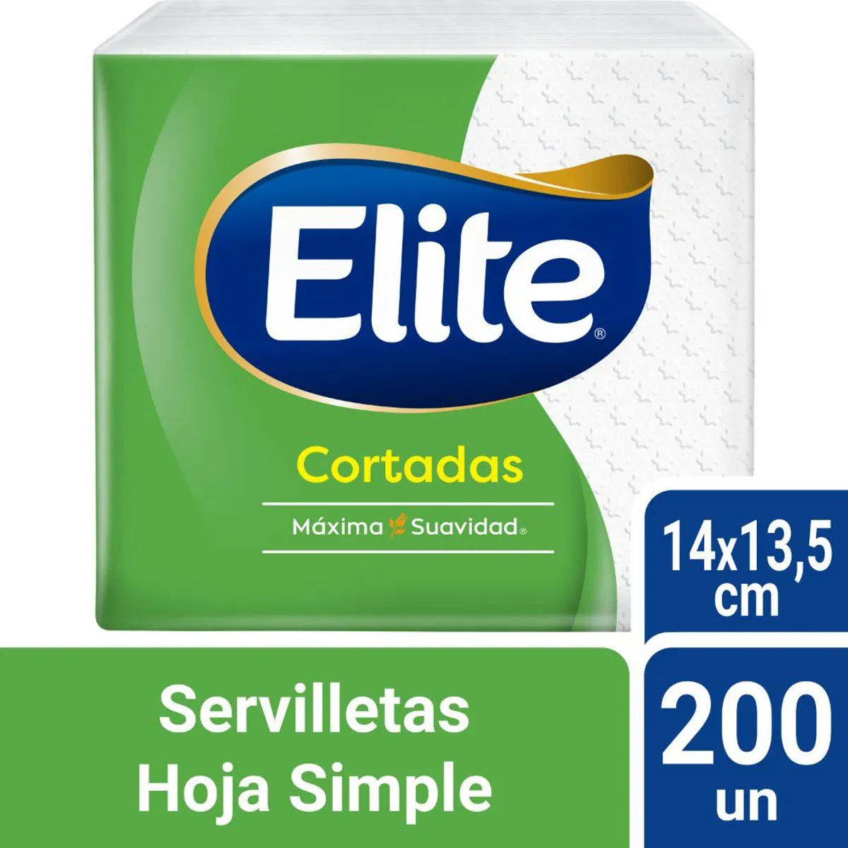 ELITE - Servilletas Elite Cortada Simple Empaque 200 Und