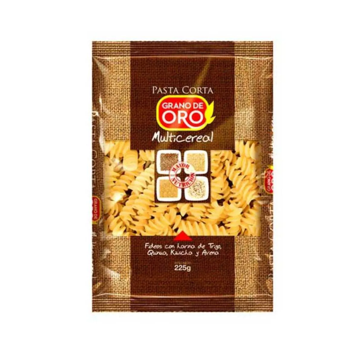GRANO DE ORO - Fideo Tornillo Grano de Oro Multicereal Bolsa 225 g