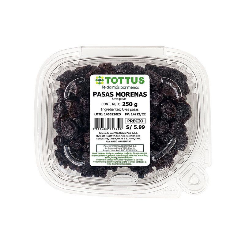 TOTTUS - TOTTUS PASAS MORENAS X 250G