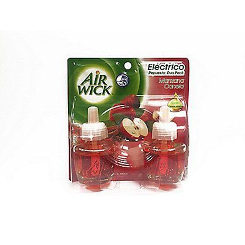 AIR WICK - Repuesto Ambientador Eléctrico Manzana y Canela Air Wick 2 x 21 ml
