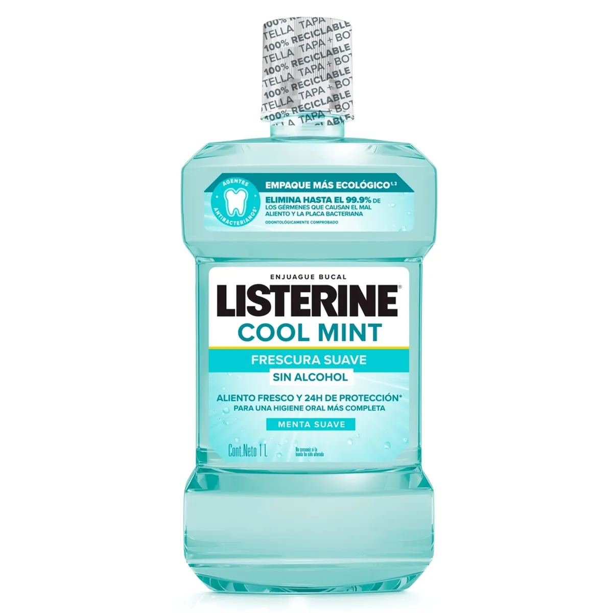 LISTERINE - Enjuague Bucal Listerine Cool Mint Zero Botella 1 L