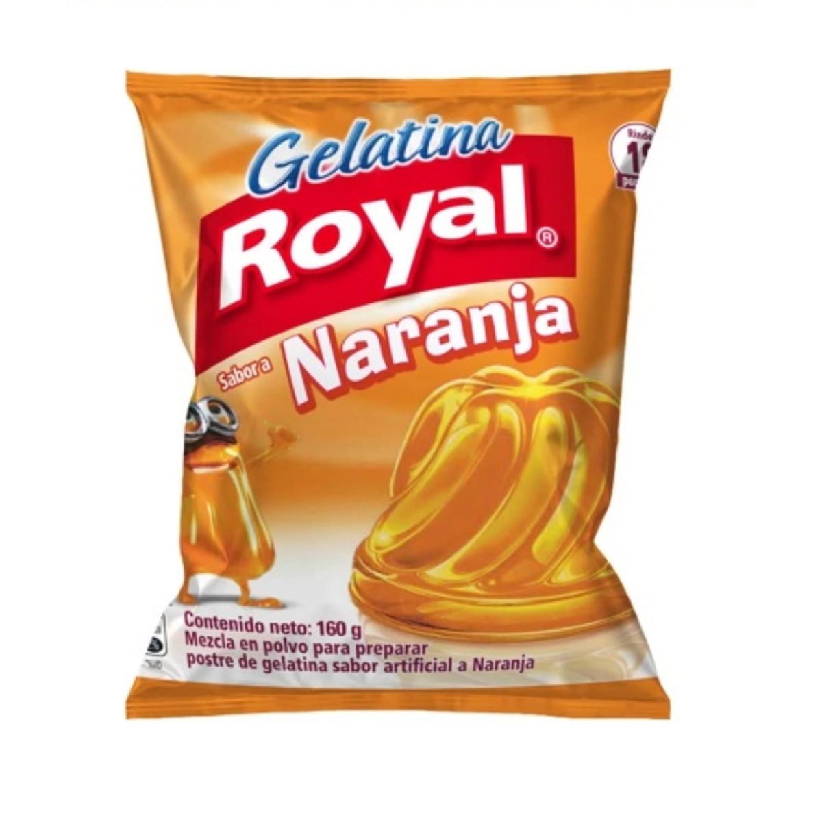 ROYAL - Gelatina Royal Sabor Naranja Bolsa 160 g