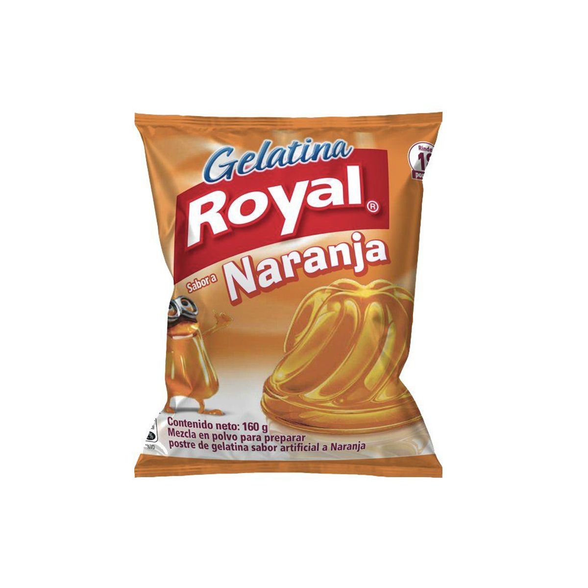 ROYAL - Gelatina Royal Sabor Naranja Bolsa 160 g