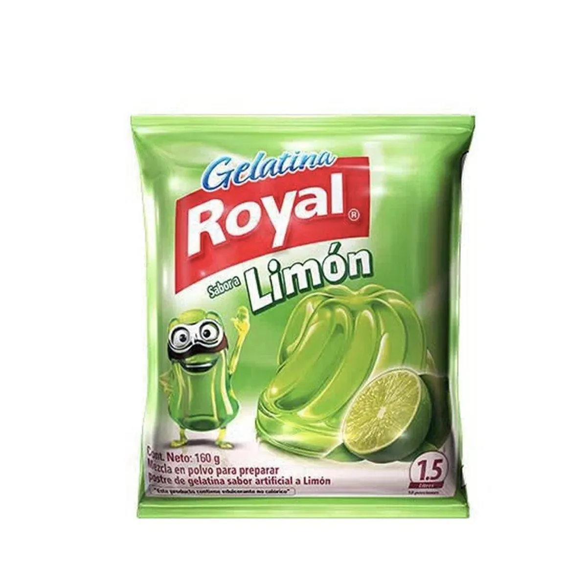 ROYAL - Gelatina Royal Sabor Limón Bolsa 160 g